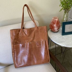 Raven + Lily Brown Leather Tote Shoulder Bag